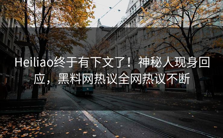 Heiliao终于有下文了！神秘人现身回应，黑料网热议全网热议不断
