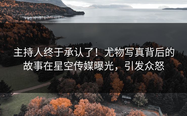 主持人终于承认了！尤物写真背后的故事在星空传媒曝光，引发众怒
